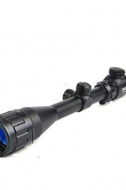 4-12x40 Aoeg Tüfek Dürbünü Mil Dot Kırmızı - Yeşil Lens Koruyucu