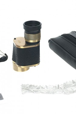 6x24  Baıgısh, Askeri Tarzi Pirinç Ve Deri Kaplamalı, Deri çantalı Monocular Dürbün Sarı