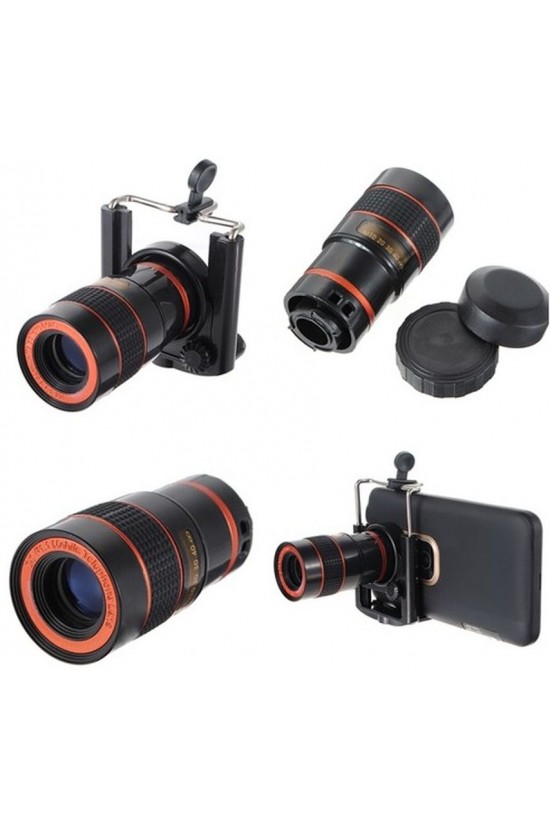 8x18 Zoom Teleskop Telefon Kamera Lensi Mini El Dürbünü