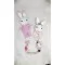 Arife Hanım Beyaz Tavşan Organik Örgü Oyuncak Amigurumi 3lü Set